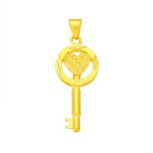 萃華金店心鎖鑰匙千足金吊墜評測 4.11克黃金精品，值得為愛“配鑰匙”嗎？
